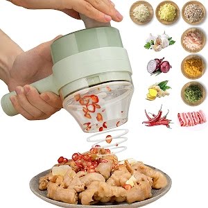 4 in 1 Portable Electric Vegetable Cutter Set
