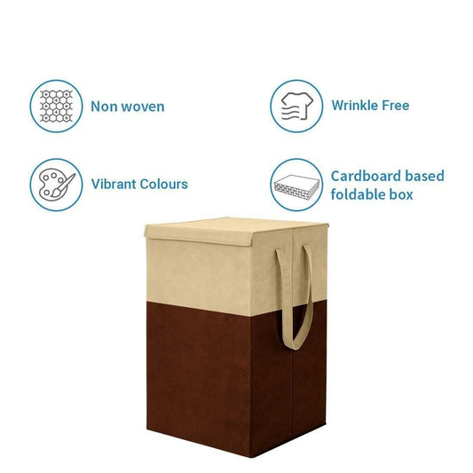 Laundry Bag - Foldable Laundry Basket With Lid & Handle